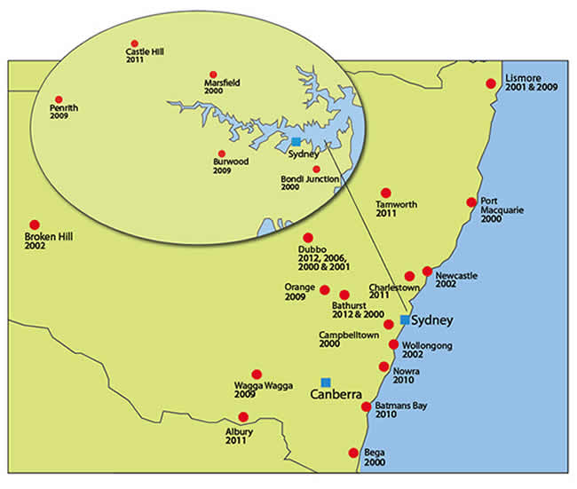 Map of NSW