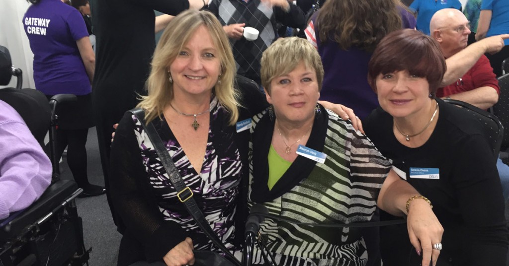 Sharon Holz (middle) pictured with Project Officer Wendy (left) and Executive Office Serena (right).